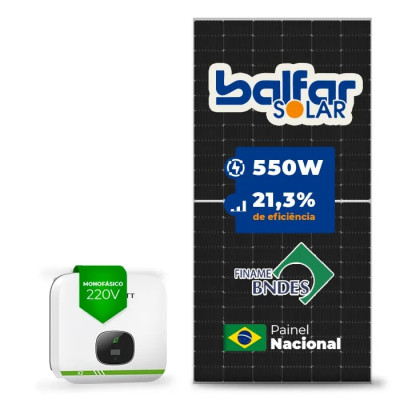 Gerador de Energia Solar On Grid Growatt Telhado Fibro Parafuso Madeira - 1