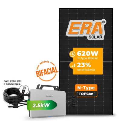 Gerador de Energia Solar Microinversor Sungrow Telhado Fibro Parafuso Metal - 1