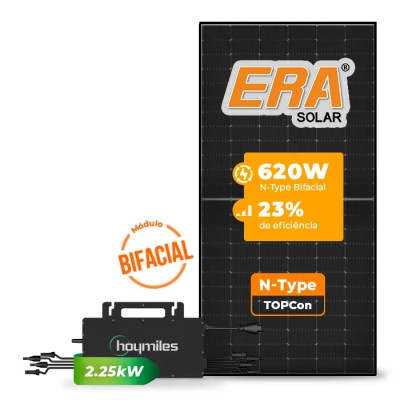 Gerador de Energia Solar Microinversor Hoymiles Laje Inclinação - 1