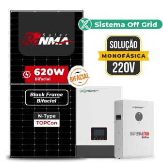 Gerador de Energia Solar Off Grid Interativo Luxpower Telhado Cerâmico Gancho - 1