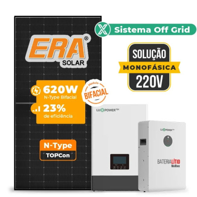 Gerador de Energia Solar Off Grid Interativo Luxpower Telhado Fibro Parafuso Madeira - 1