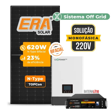 Gerador de Energia Solar Off Grid Interativo Luxpower Telhado Fibro Parafuso Metal - 1